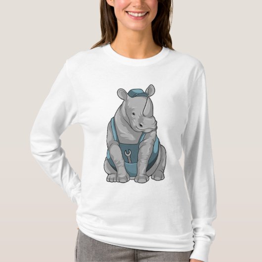 Rhino als ambachtsman met de Franse T-shirt (Voorkant)