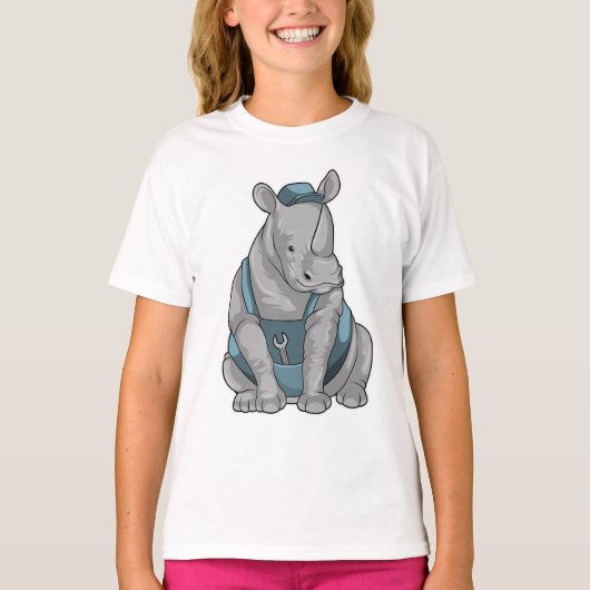 Rhino als ambachtsman met de Franse T-shirt (Voorkant)