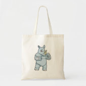Rhino als Boxer bij Boxing Tote Bag (Voorkant)