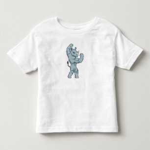 Rhino als extreme Bodybuilder Kinder Shirts