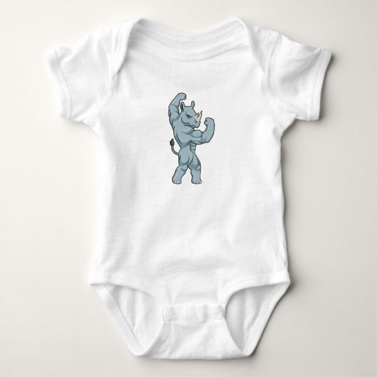 Rhino als extreme Bodybuilder Romper (Voorkant)