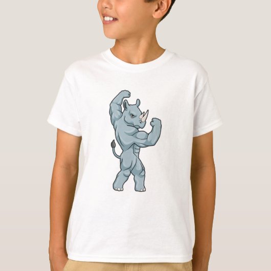 Rhino als extreme Bodybuilder T-shirt (Voorkant)