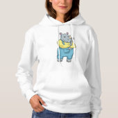 Rhino als Mechanisch met Franse Hoodie (Voorkant)