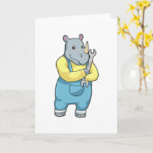 Rhino als Mechanisch met Franse Kaart (Gele Bloem)