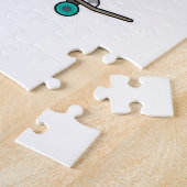 Rhino als Skater met skateboard Legpuzzel (Zijkant)