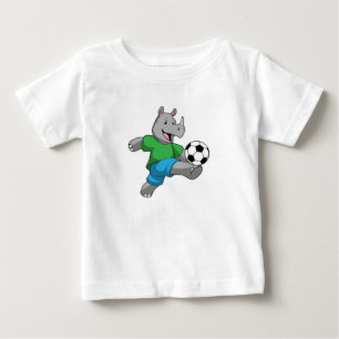 Rhino als voetbalspeler met Voetbal