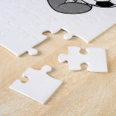 Rhino als voetbalspeler met Voetbal Legpuzzel (Zijkant)