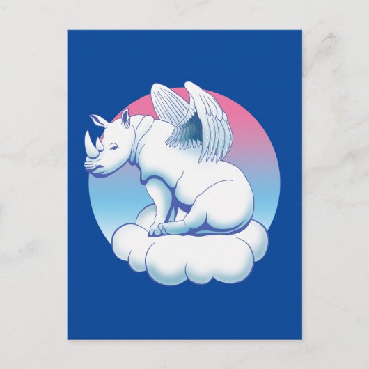 Rhino Angel - Rhinoceros Conservation Awareness Briefkaart (Voorkant)