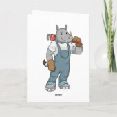 Rhino as Handyman with Water pump plits Kaart (Achterkant)