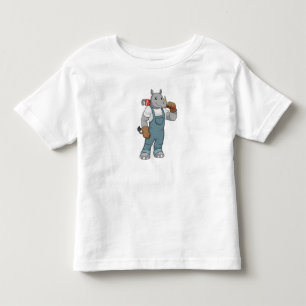 Rhino as Handyman with Water pump plits Kinder Shirts