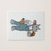 Rhino as Handyman with Water pump plits Legpuzzel (Horizontaal)