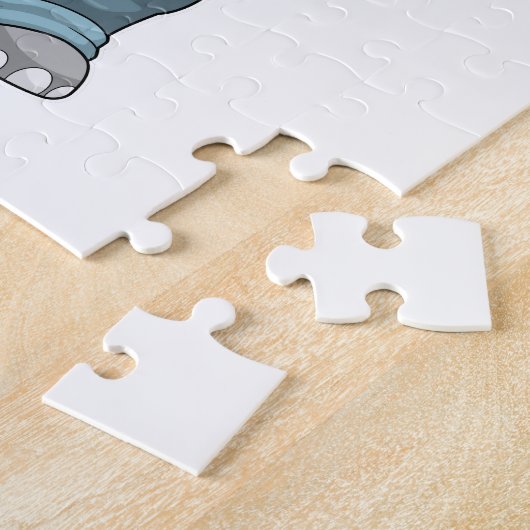 Rhino as Handyman with Water pump plits Legpuzzel (Zijkant)