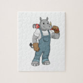 Rhino as Handyman with Water pump plits Legpuzzel (Verticaal)