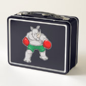 Rhino at Boxing with Boxing gloves (Achterkant)