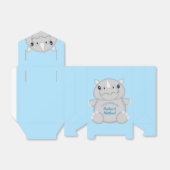 Rhino Baby shower Blue Bedankdoosjes (Uitgevouwen)