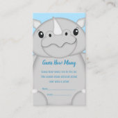 Rhino Baby shower Blue Informatiekaartje (Voorkant)