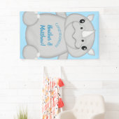 Rhino Baby shower Blue Spandoek (Insitu)