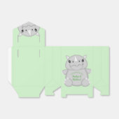Rhino Baby shower Green Bedankdoosjes (Uitgevouwen)