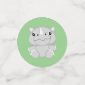 Rhino Baby shower Green Confetti (Kleine voorkant)