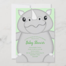 Rhino Baby shower Green