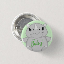 Rhino Baby shower Green Ronde Button 3,2 Cm