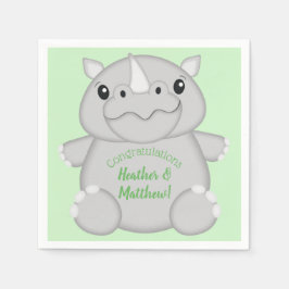 Rhino Baby shower Green Servet