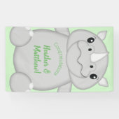 Rhino Baby shower Green Spandoek (Horizontaal)