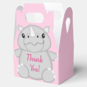 Rhino Baby shower Roze Bedankdoosjes (Geopend)