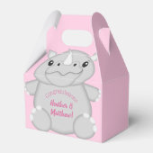 Rhino Baby shower Roze Bedankdoosjes (Achterkant)