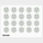 Rhino Baby shower Safari Ronde Sticker (Vel)