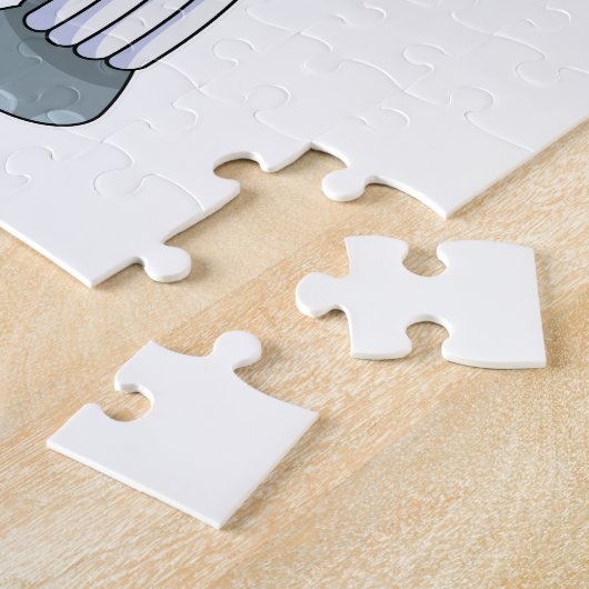 Rhino bij Cricket met cricket bat Legpuzzel (Zijkant)