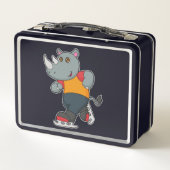 Rhino bij ijsschaatsen met ijsschaatsen (Achterkant)