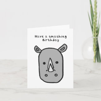 Rhino Birthday Card Kaart