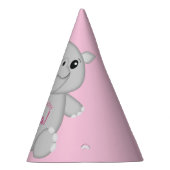 Rhino Birthday Party Pink Feesthoedjes (Rechts)