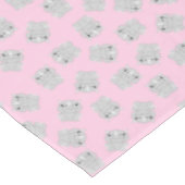 Rhino Birthday Party Pink Tafelkleed (Gekanteld)