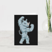 Rhino Bodybuilder Bodybuilding Sports Kaart (Voorkant)