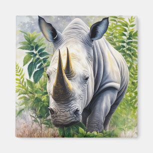 Rhino Botanisch Portret Magneet