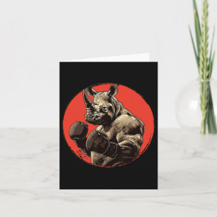 Rhino Boxer Fighter Boxing Kaart