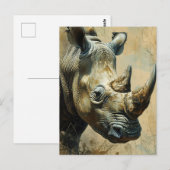 Rhino  briefkaart (Voorkant / Achterkant)