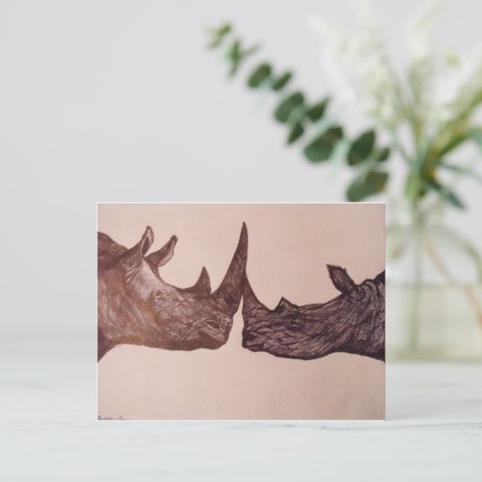 Rhino Briefkaart (Staand voorkant)