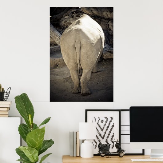 Rhino Butt Poster (Thuiskantoor)