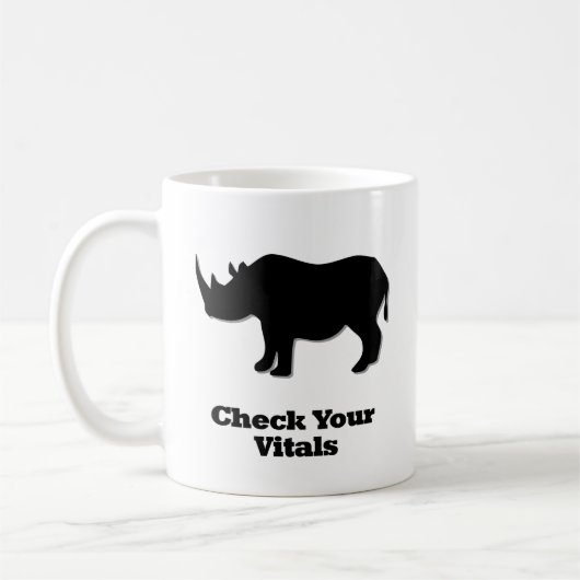 Rhino check je vitale functies koffiemok (Links)