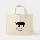 Rhino check je vitale functies mini tote bag (Voorkant)