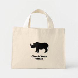 Rhino check je vitale functies mini tote bag