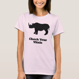 Rhino check je vitale functies t-shirt