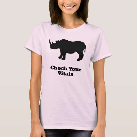 Rhino check je vitale functies t-shirt (Voorkant)