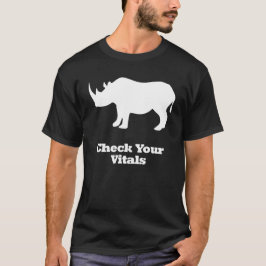 Rhino controleer je vitals wit t-shirt