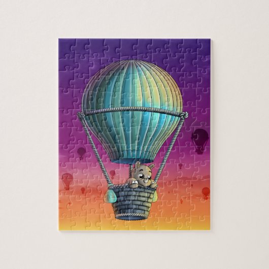 Rhino- en luchtballon legpuzzel (Verticaal)