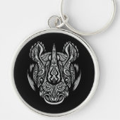 Rhino Face Ornamental Design Sleutelhanger (Voorkant)