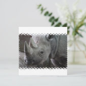 Rhino Facts Invitations Kaart (Staand voorkant)